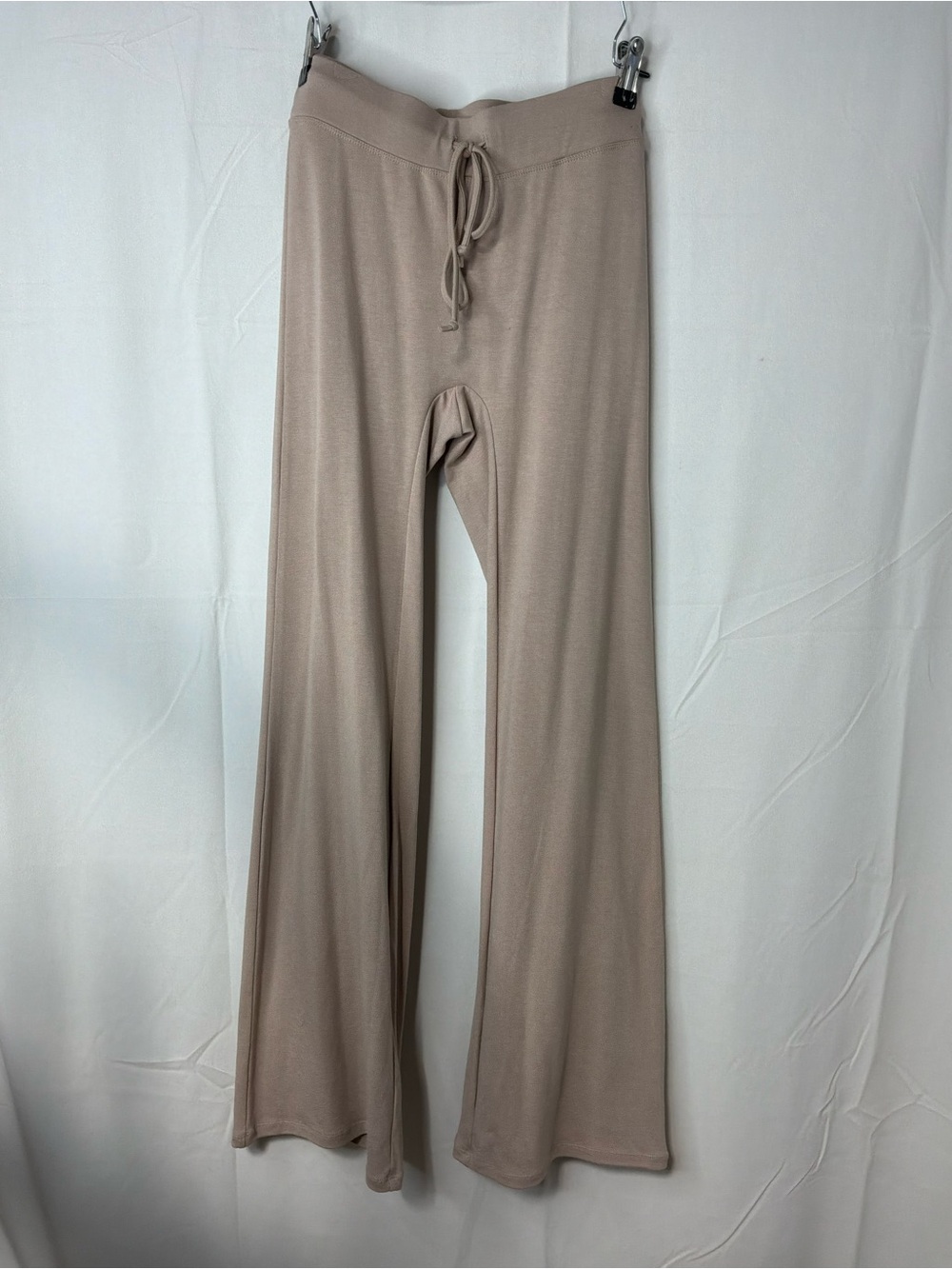 Wide Leg Drawstring Lounge Pants in Taupe